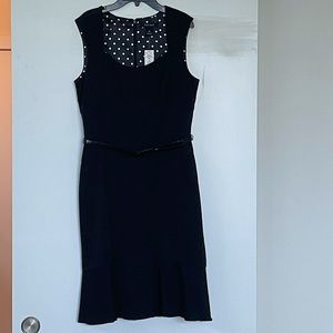 White House Black Market Flippy Belted Sheath Dress